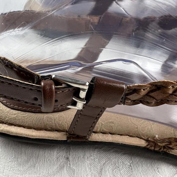 BOC Born Sandals Womens Size 8M Brown Leather Braided Strappy Thongs Adjustable - Picture 4 of 9